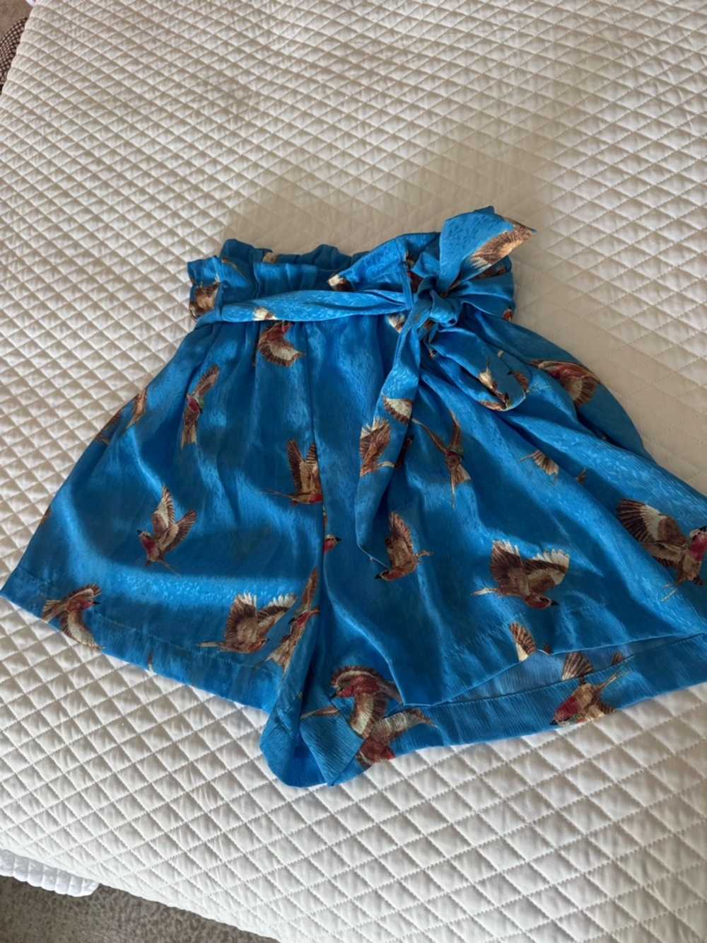 ZARA MATCHING SET Printed Oversized Shirt/Dress and paper bag shorts - Picture 9 of 11